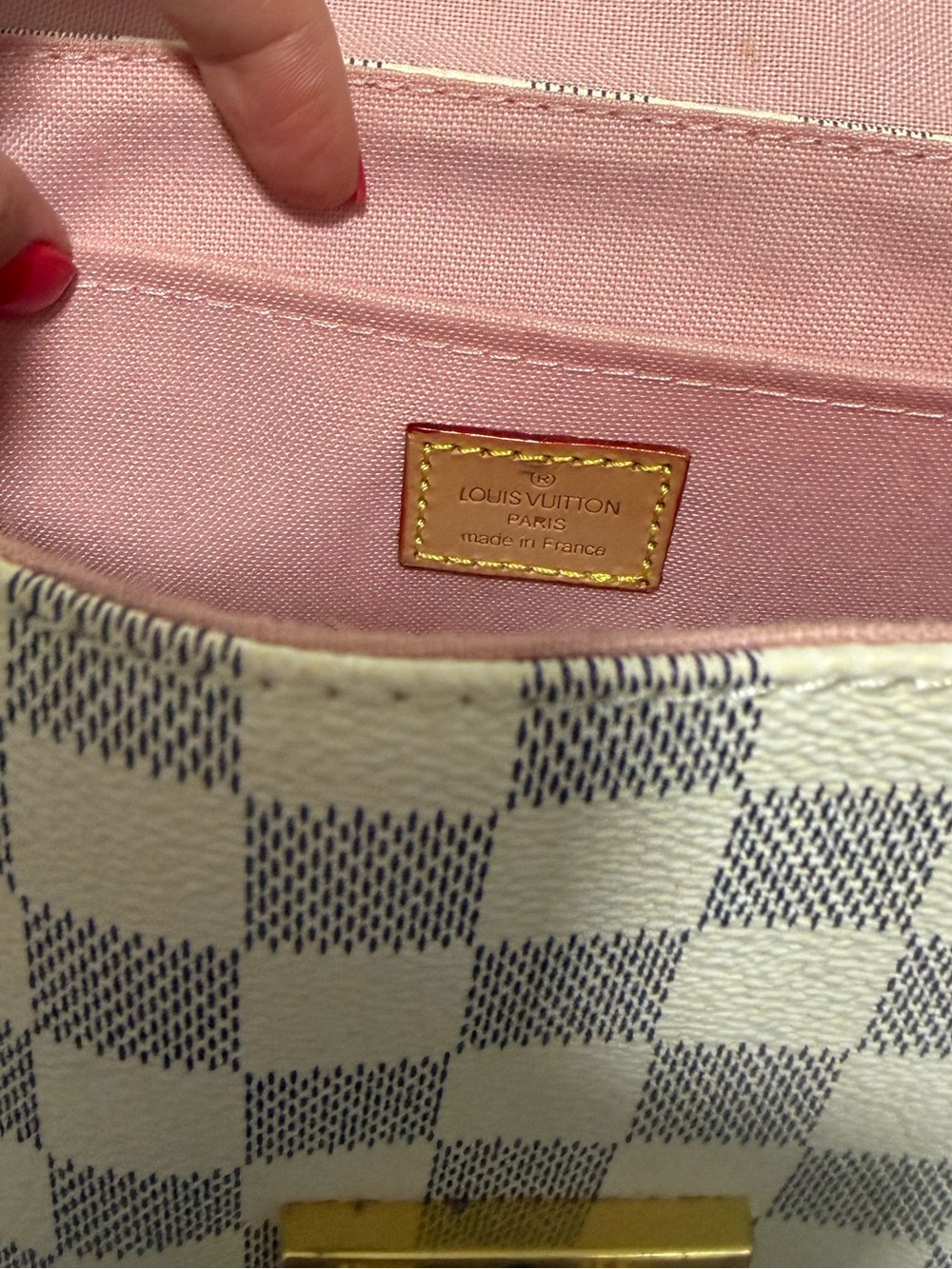 White checkered satchel bag - Picture 6 of 6